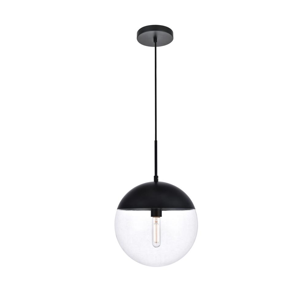 Living District - Eclipse 1 Light Black Pendant With Clear Glass - Black And Clear price history on PriceWatchPro