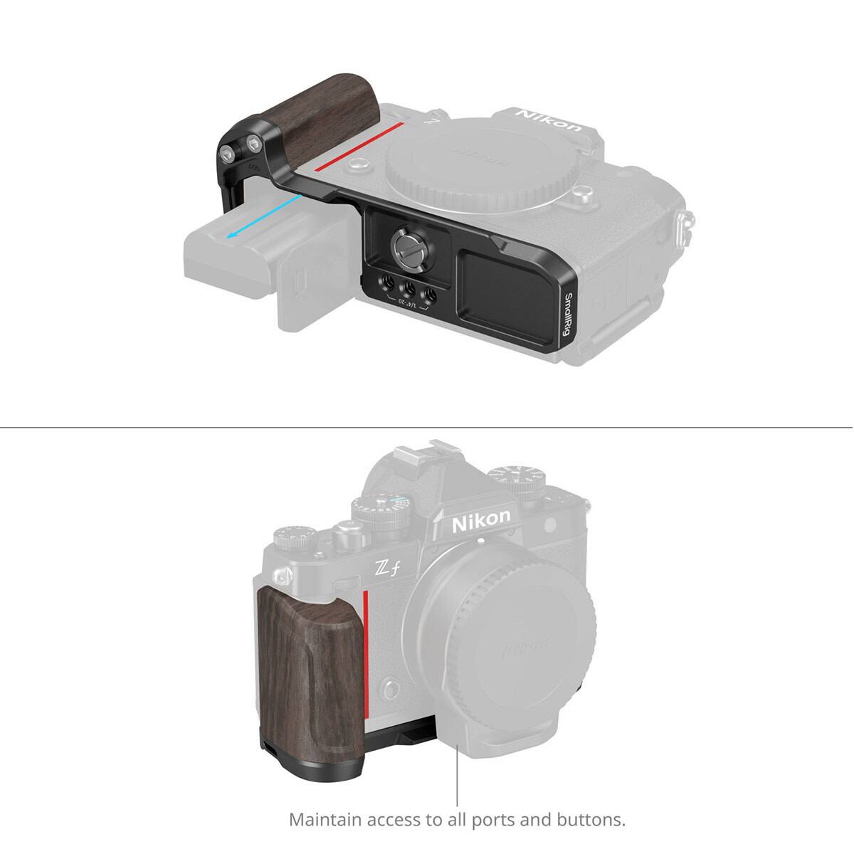 Nikon Zf - Maintain access to all ports and buttons.