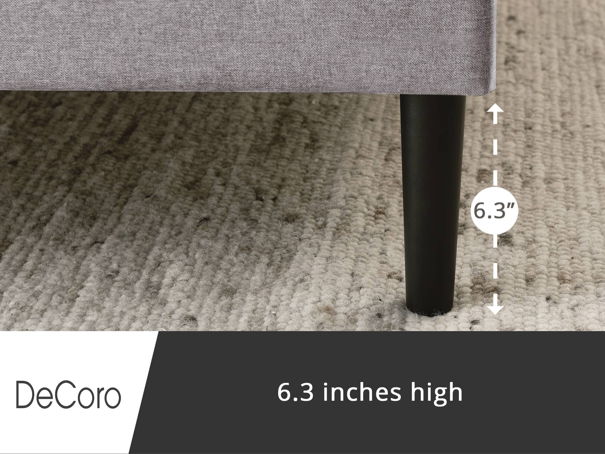 DeCoro  
6.3 inches high