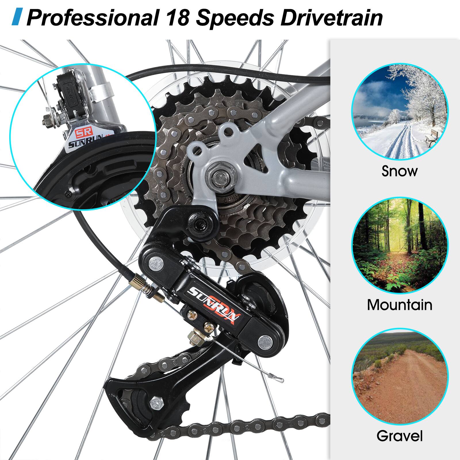 HILAND BAMCBASE Agave 26 inch Mountain Bike with Hi Ten Steel