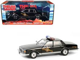 Greenlight - 1981 Chevrolet Caprice "Navajo County, AZ Sheriff" Black "Thelma & Louise" (1991) Movie "Hollywood" Series 20 1/24 - Black