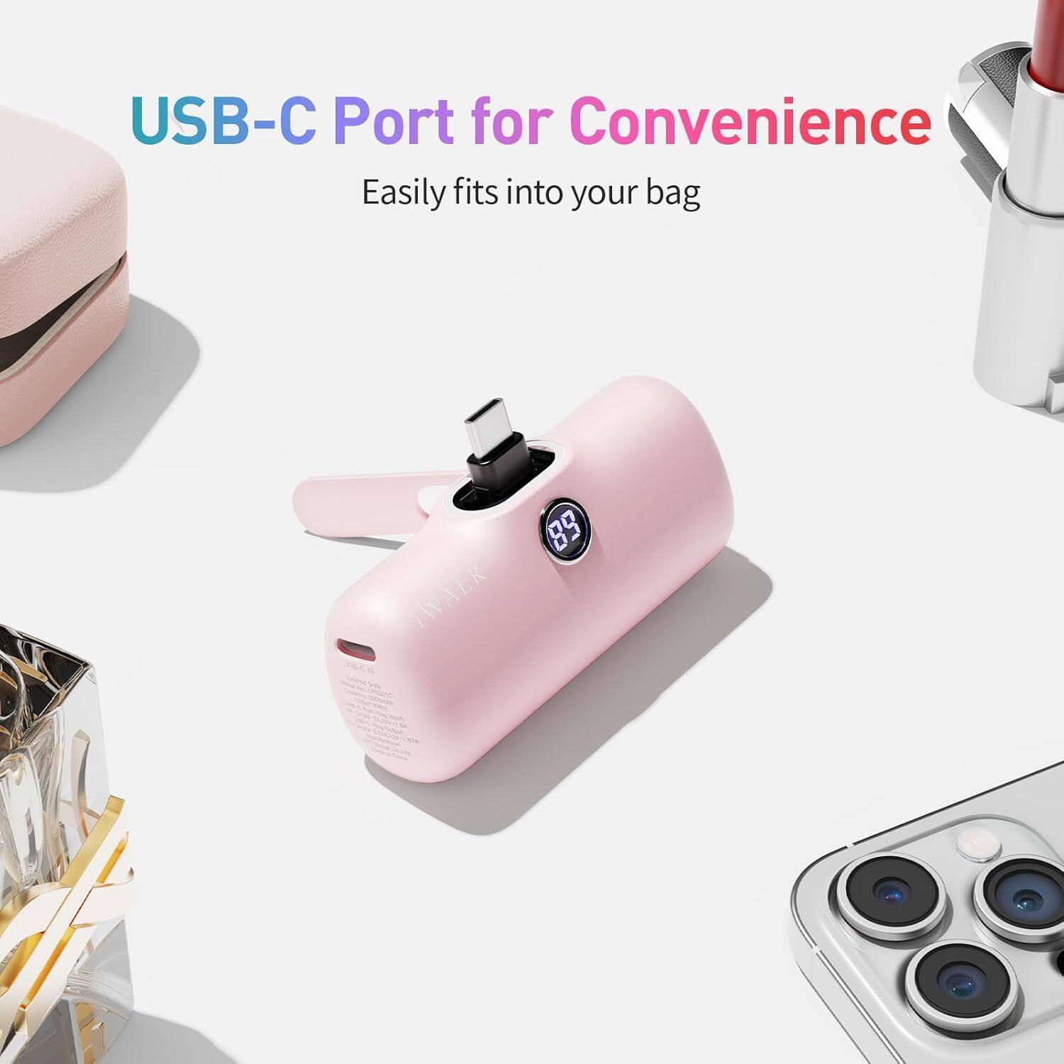 USB-C Port for Convenience  
Easily fits into your bag
