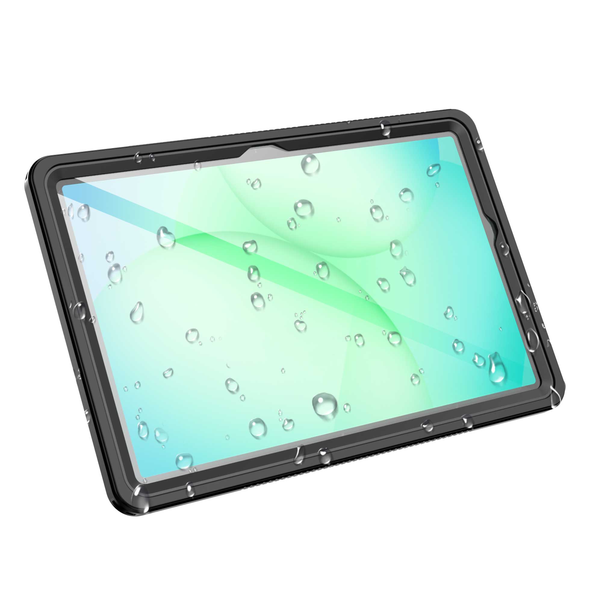 Alt View 4. Dteck - Waterproof Case for Samsung Galaxy Tab A11+ 2025,11-inch,Rugged Heavy Duty Clear Shockproof Case With Screen Protector - Black.