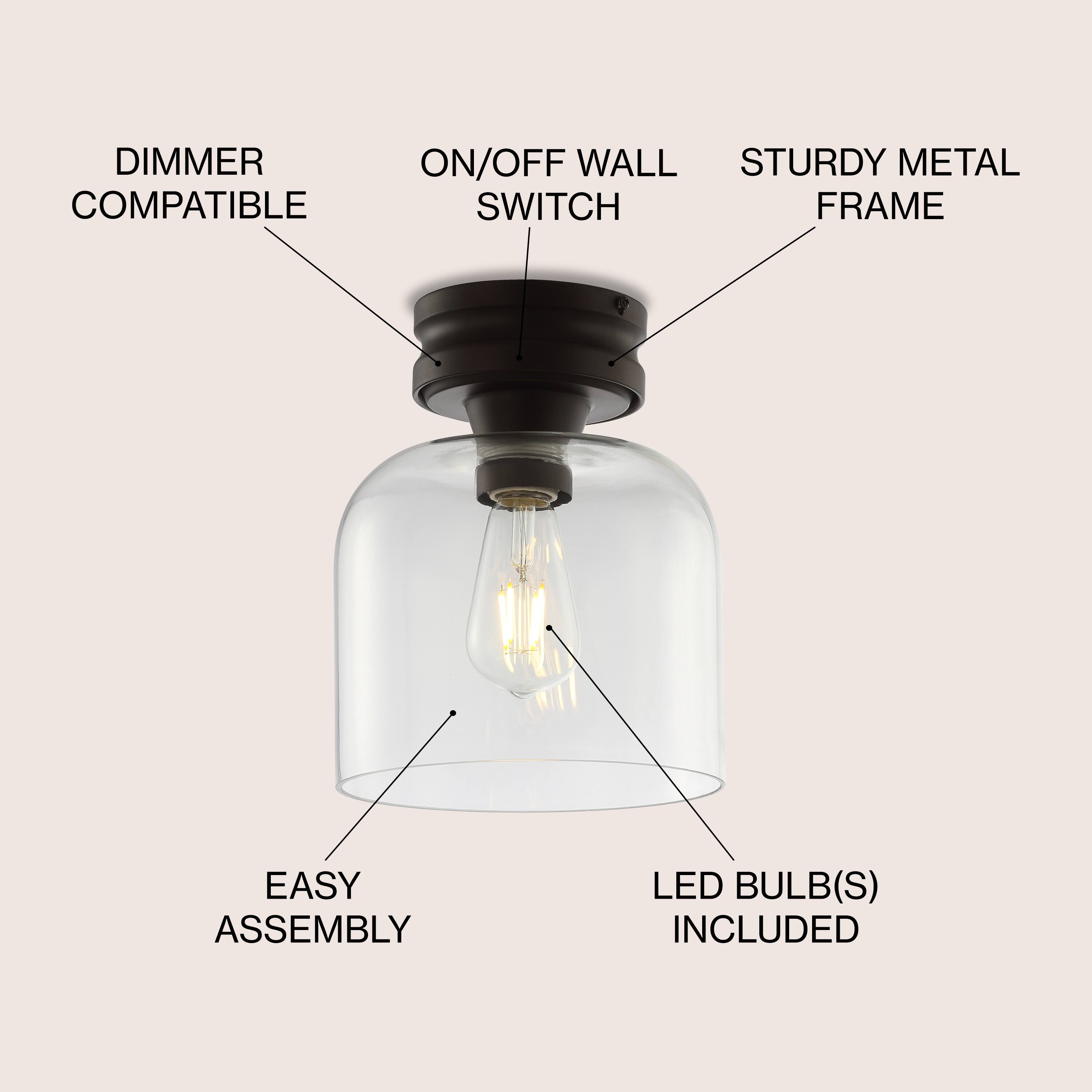 DIMMER COMPATIBLE  
ON/OFF WALL SWITCH  
STURDY METAL FRAME  
EASY ASSEMBLY  
LED BULB(S) INCLUDED