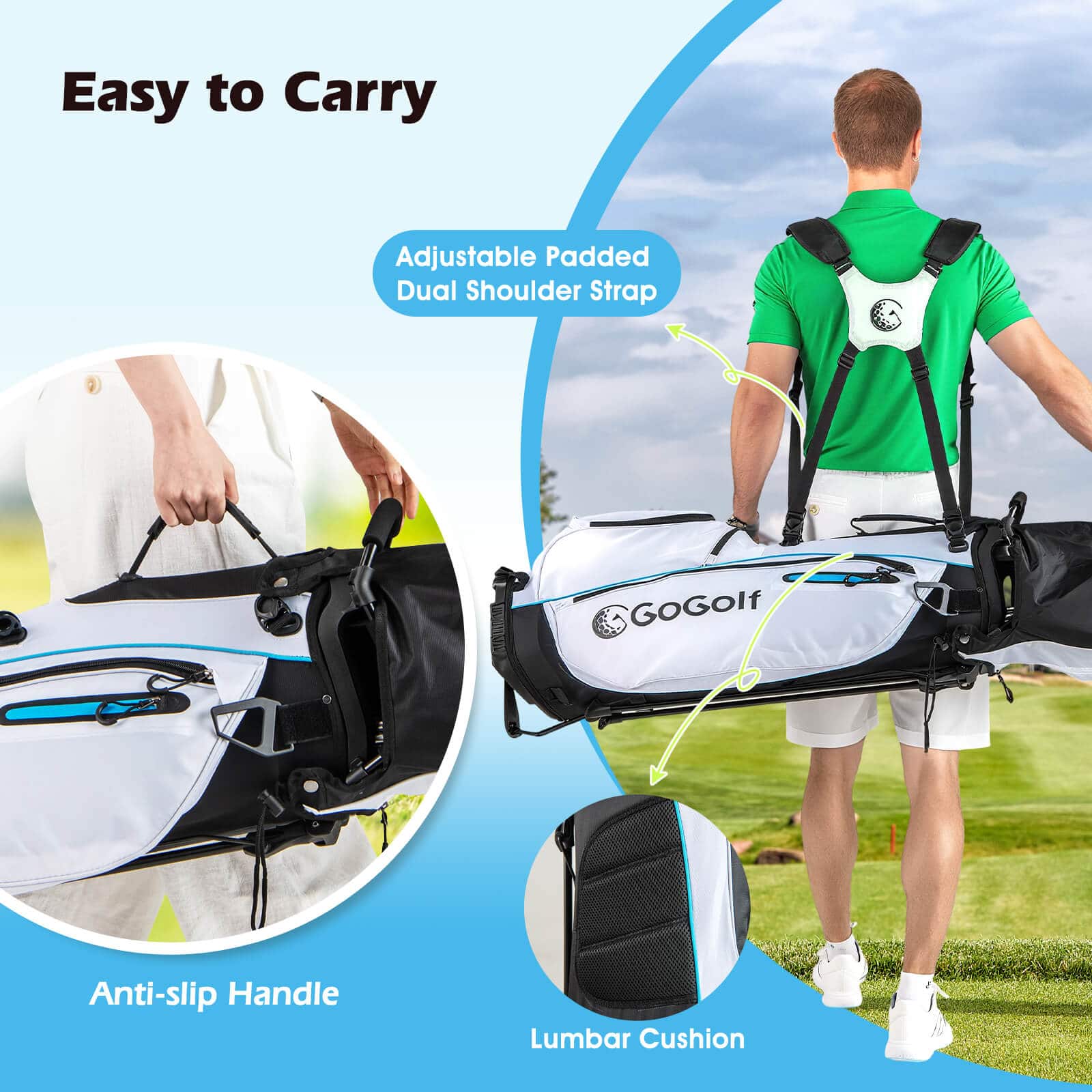 Costway 12 Pieces Men's Complete Golf Club Set Right Hand Includes