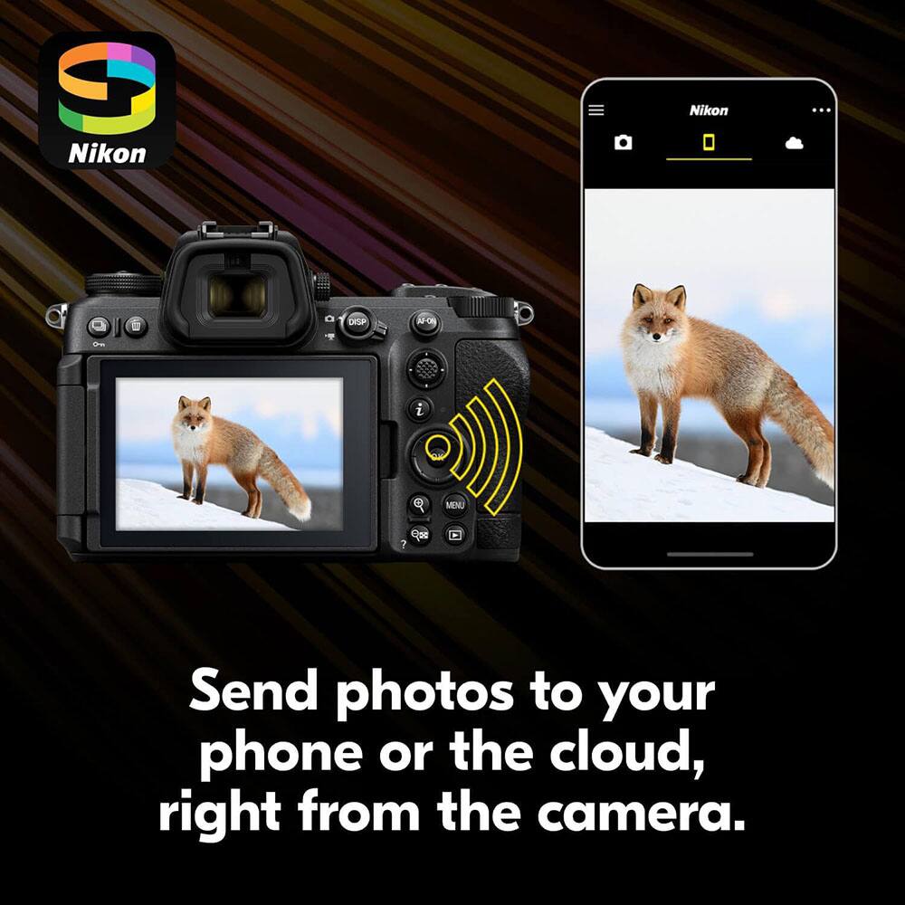 Nikon  
Send photos to your phone or the cloud, right from the camera.