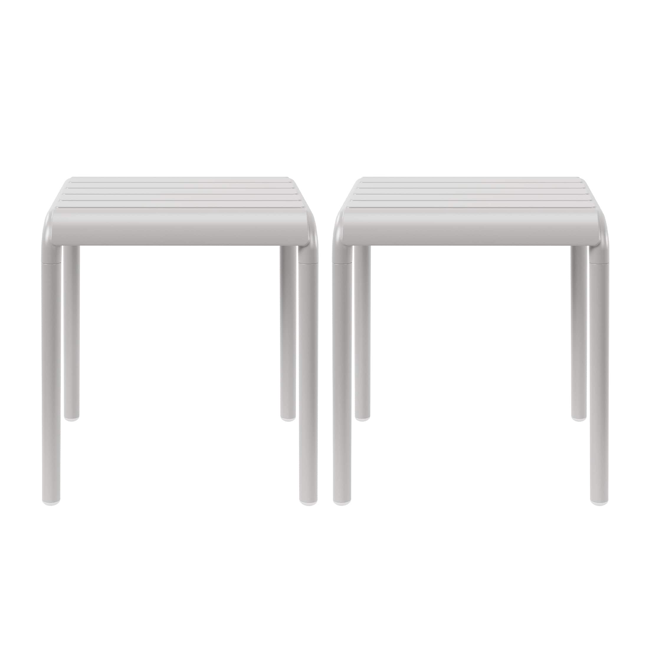 WestinTrends - Playa Plastic Modern Outdoor Patio Accent Side Tables (Set of 2) - Gray price history on PriceWatchPro