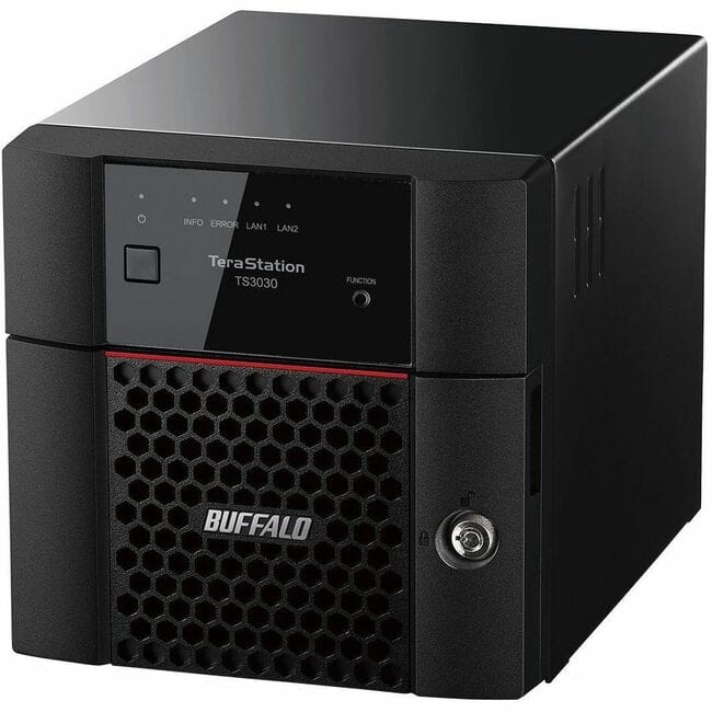 Buffalo - TeraStation 3230DN 2-Bay Secure SMB Desktop NAS 16TB (2x8TB) with Hard Drives Included - Annapurna Labs Alpine - Black