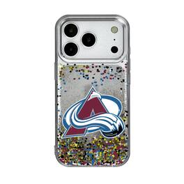 Keyscaper - NHL - Colorado Avalanche iPhone Confetti Glitter Case - 14 - Multicolor