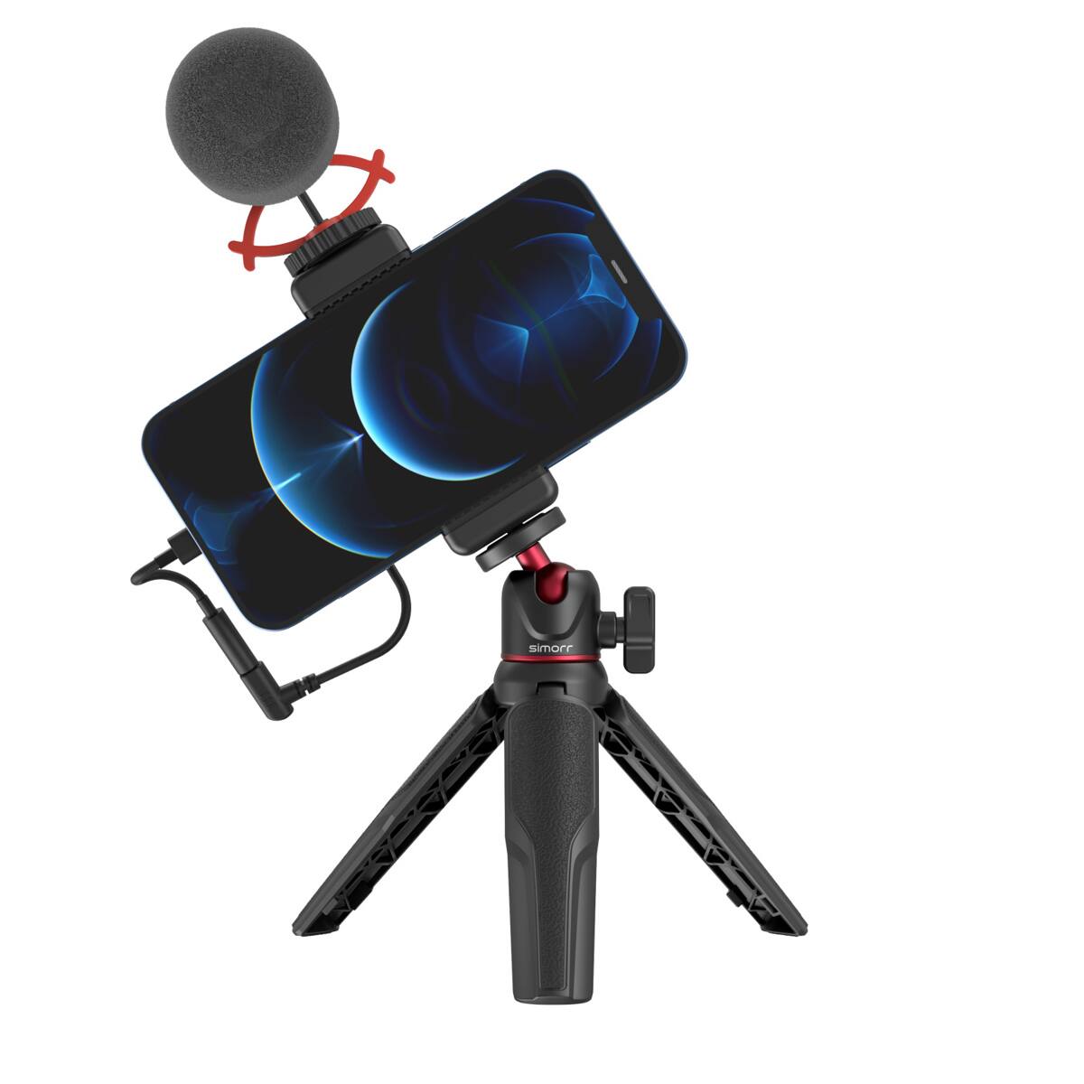 Alt View 3. Smallrig - SmallRig simorr Vigor VK-40 Vlog Tripod Kit with Wave S1 Lite Microphone.