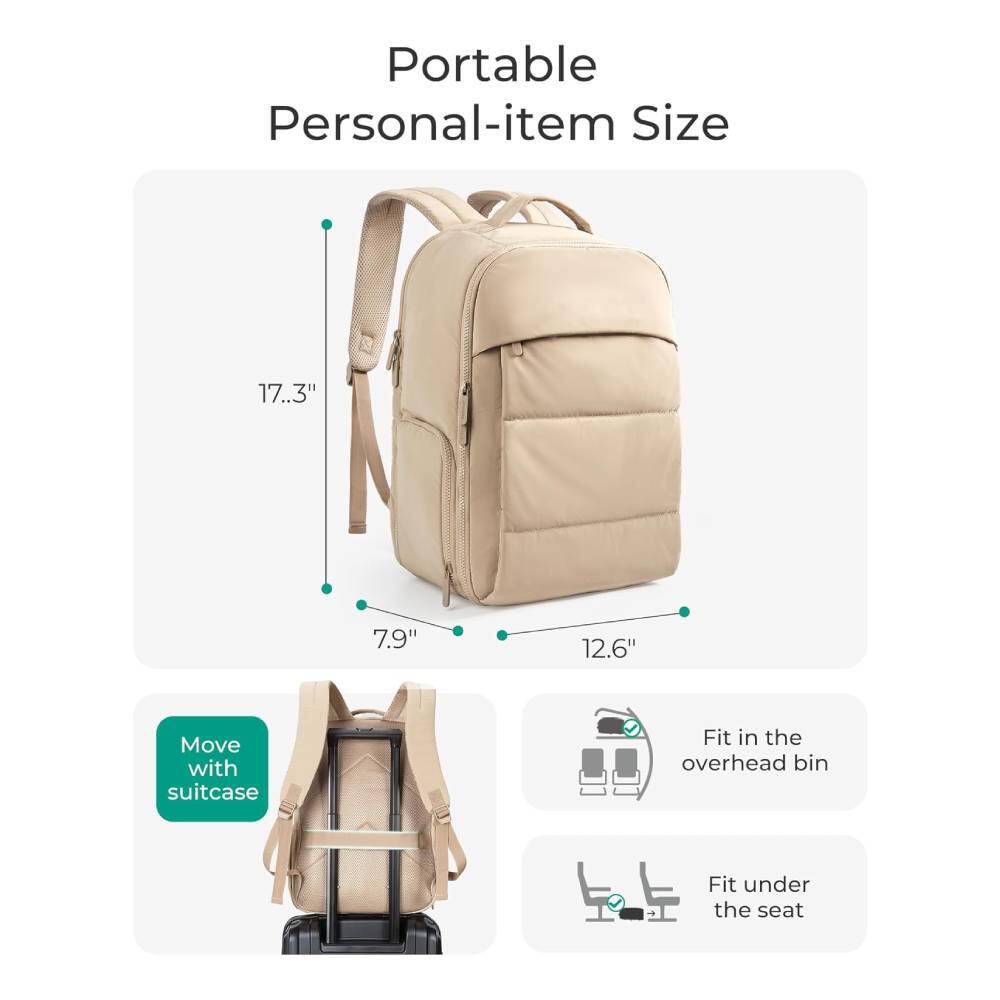 Portable Personal-item Size

17.3" x 7.9" x 12.6"

- Move with suitcase
- Fit in the overhead bin
- Fit under the seat
