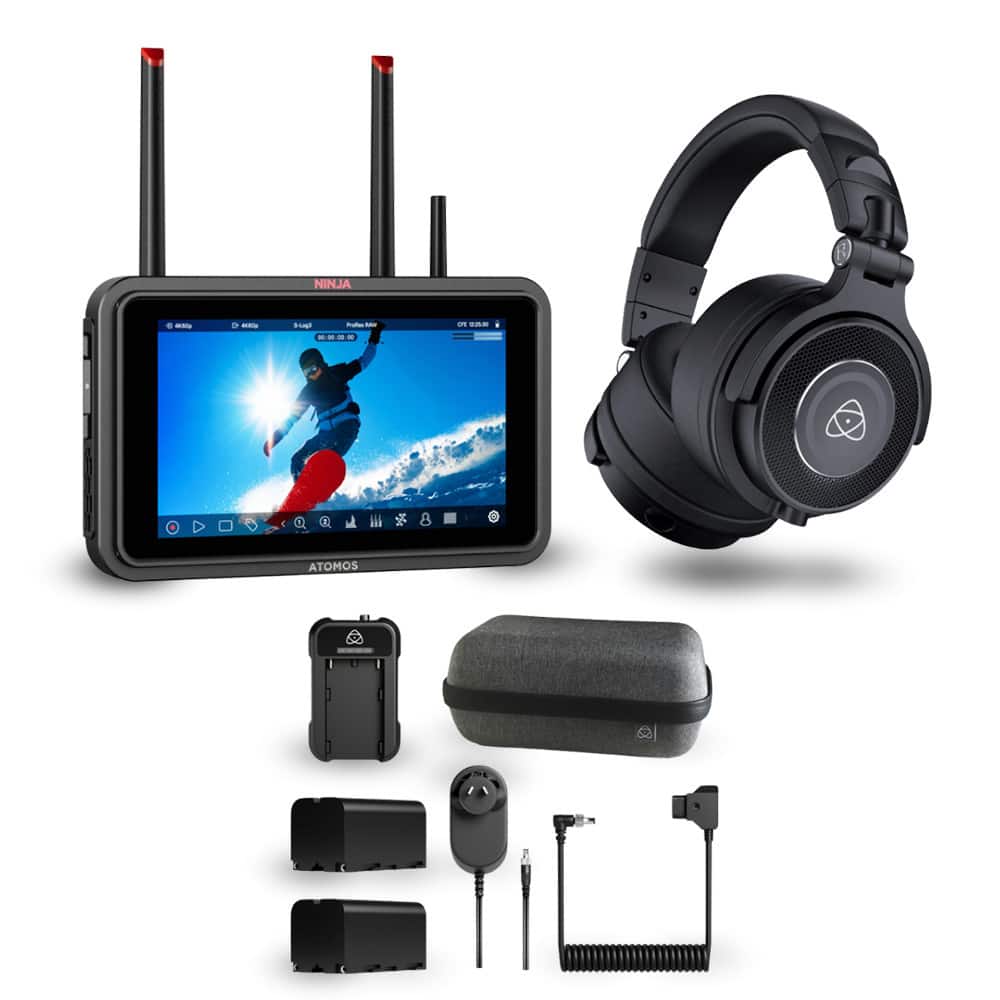 Atomos - Ninja TX 5-inch Monitor Recorder Bundle with Headphones and Power Kit