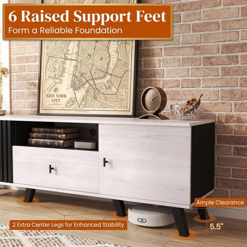 6 Raised Support Feet Form a Reliable Foundation

NEW YORK CITY

Ample Clearance

2 Extra Center Legs for Enhanced Stability

5.5"