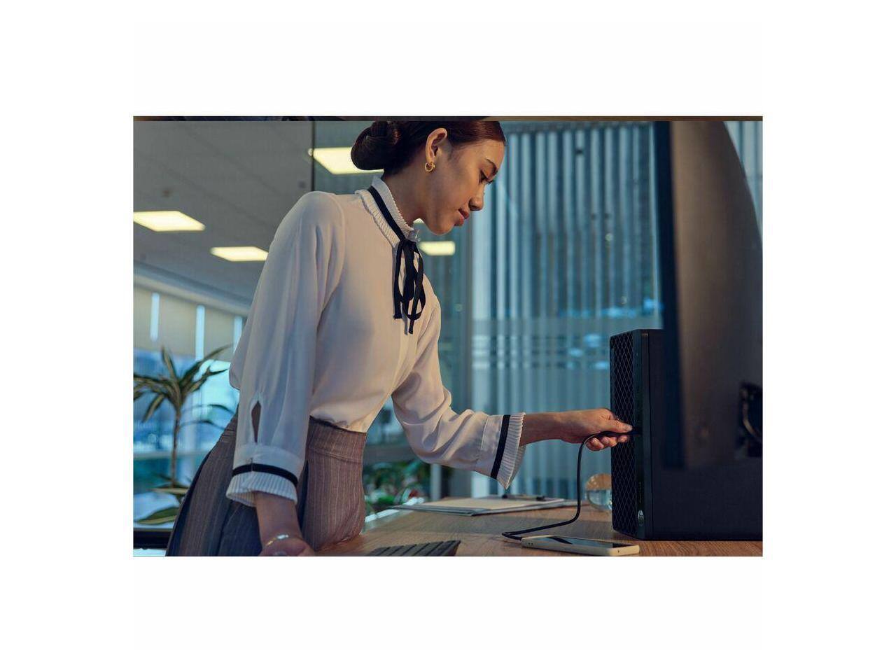 Alt View 2. HP - HP ProDesk 4 G1i - Intel Core Ultra 7 265 - vPro - 16 GB - 512 GB SSD - Intel Q870 - Windows 11 Pro - Black - Black.