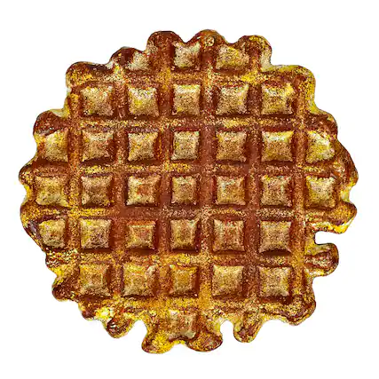 Front. Zeckos - Belgian Waffle Cast Iron Trivet Plaque 8.25" Kitchen Decor Zeckos - Brown.