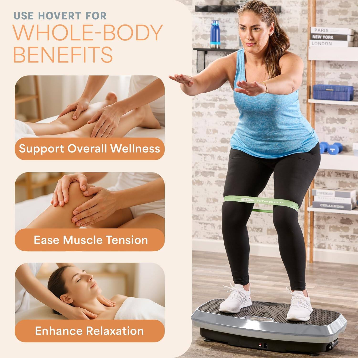 USE HOVERT FOR WHOLE-BODY BENEFITS

Support Overall Wellness

Ease Muscle Tension

Enhance Relaxation