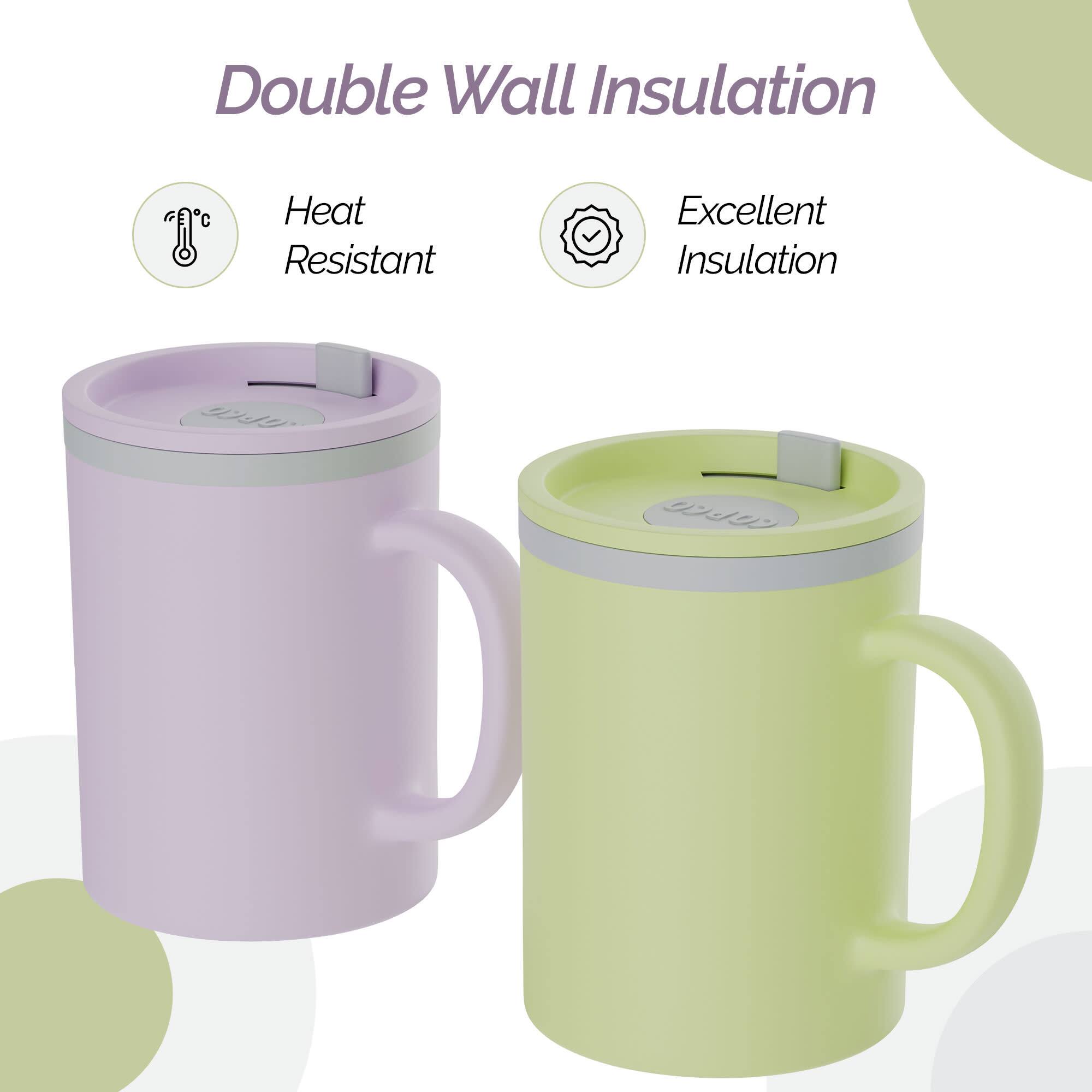 Double Wall Insulation  
Heat Resistant  
Excellent Insulation