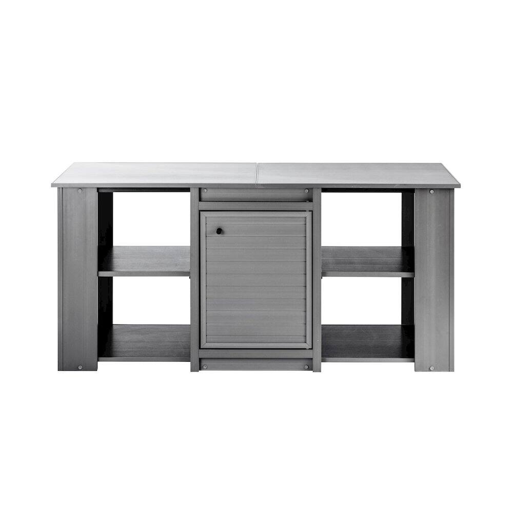Back. New Age Pet - New Age Pet ECOFLEX 60" Versa Stand in Grey - Grey.
