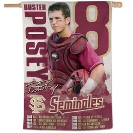 WinCraft - Buster Posey Florida State Seminoles Jersey Retirement 28" x 40" One-Sided Vertical Banner - Multicolor