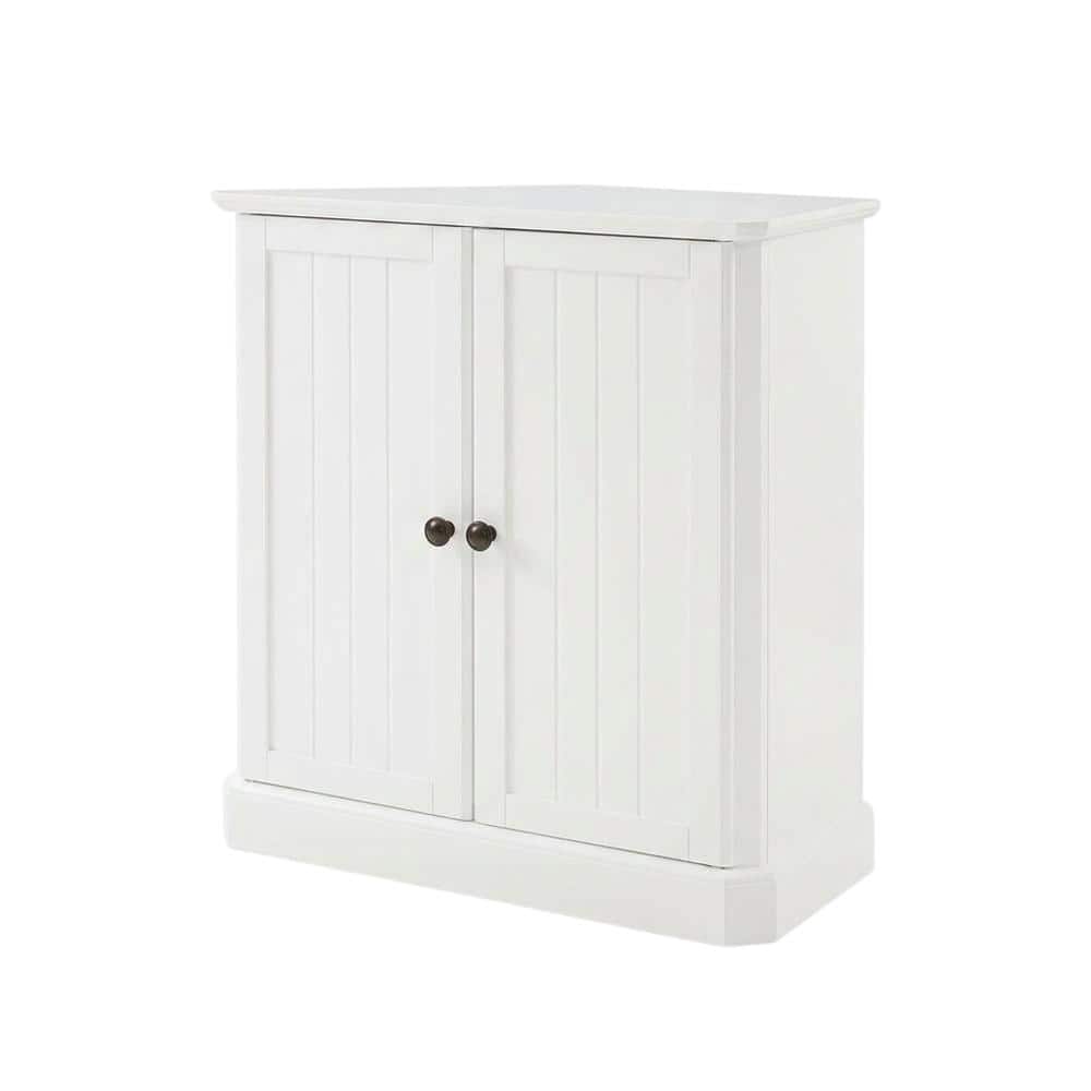 Crosley Furniture - Shoreline Stackable Corner Kitchen Storage Pantry - White