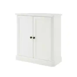 Crosley Furniture - Shoreline Stackable Corner Kitchen Storage Pantry - White