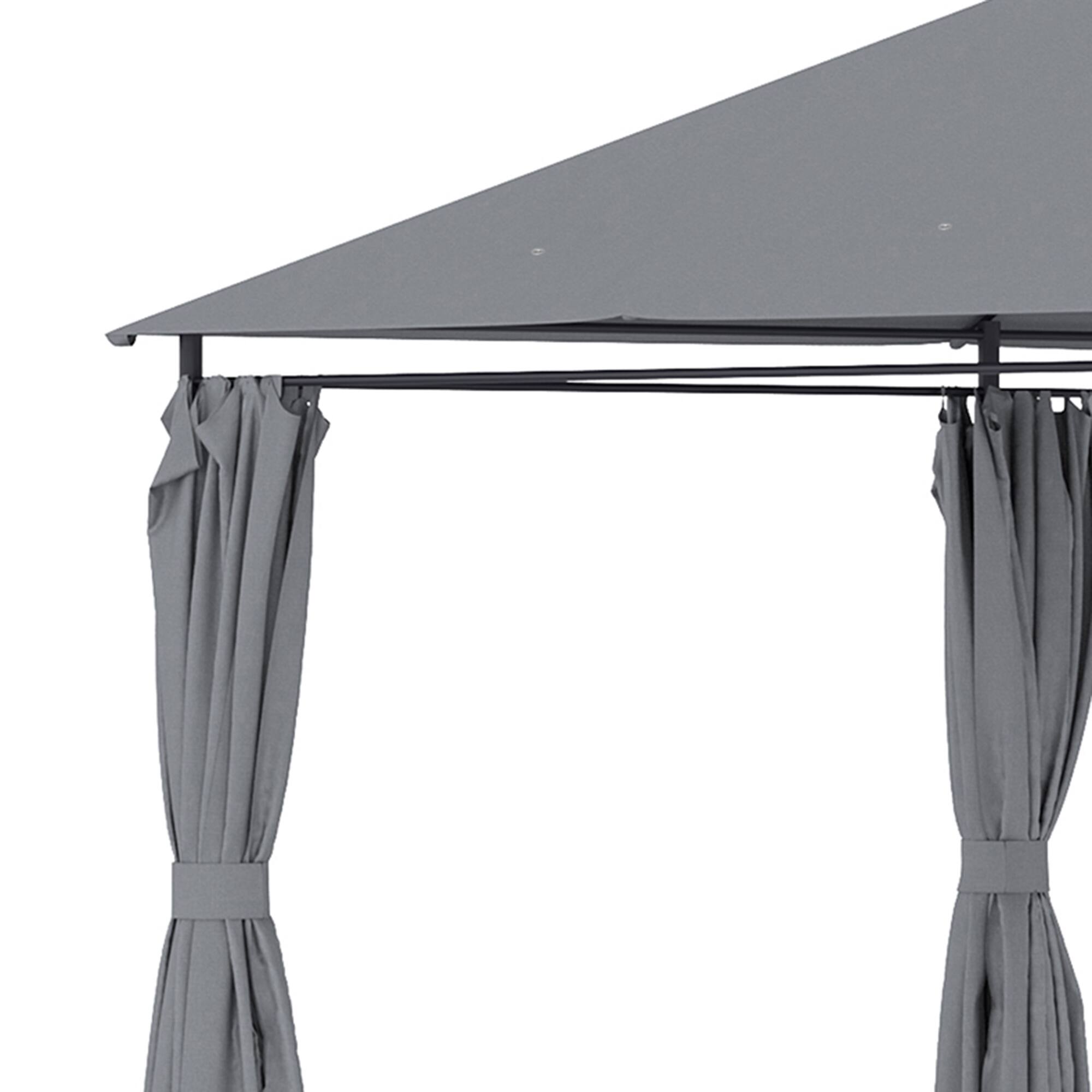 Alt View 4. Outsunny - 10' x 13' Outdoor Patio Gazebo Canopy Shelter with 6 Removable Sidewalls, & Steel Frame for Garden, Lawn - Grey.
