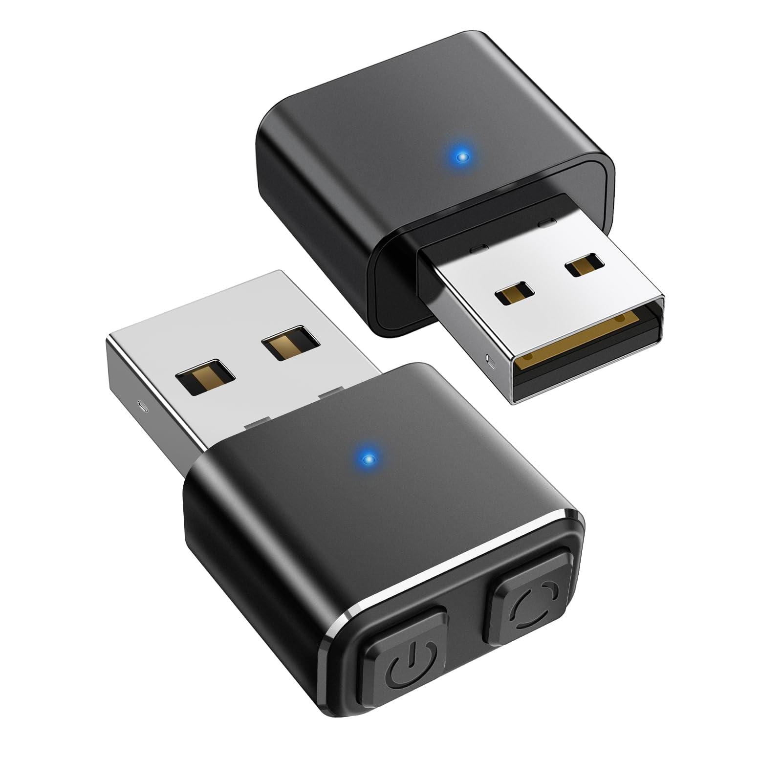 Cozy Serene - Mouse USB Jiggler Metal Tiny Undetectable Mover Auto Shaker Wiggler Clicker Device - Wireless - 2 Pcs