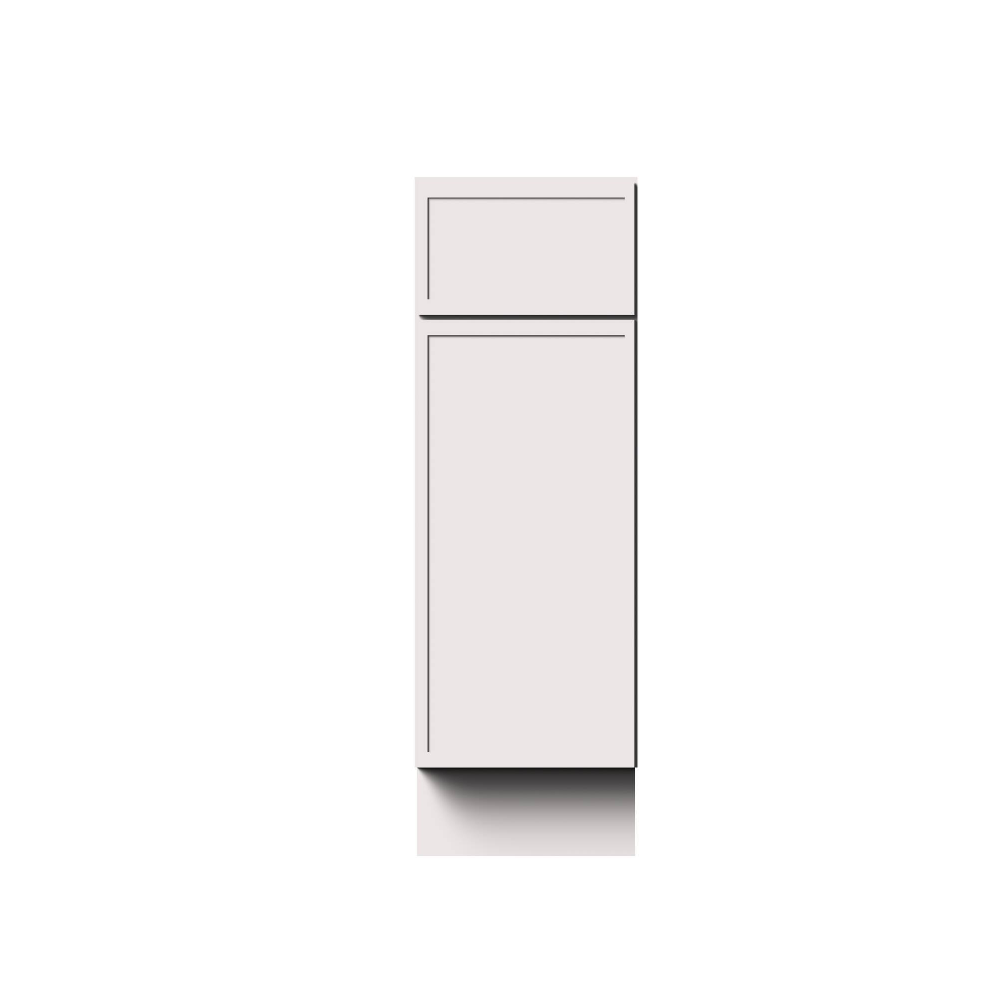 Alt View 1. Boyel Living - 18-in W x 34.5-in H x 24-in D Slim Shaker RTA Kitchen Waste Basket Base Cabinet with Soft-Close - Snow White.