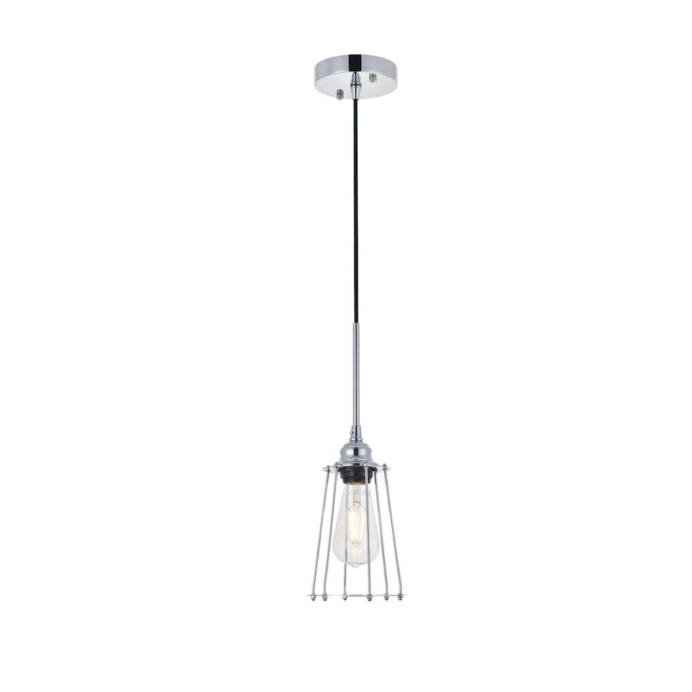 Alt View 7. Living District - Auspice 1 Light Chrome Pendant - Chrome.