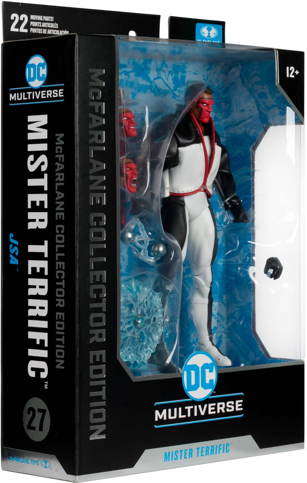 The text on the image is already grouped and correctly written. It reads: "DC Multiverse Mister McFarlane JSA Collector Terific Edition TM 27 McFarlane Toys McFarlane Collector Edition."