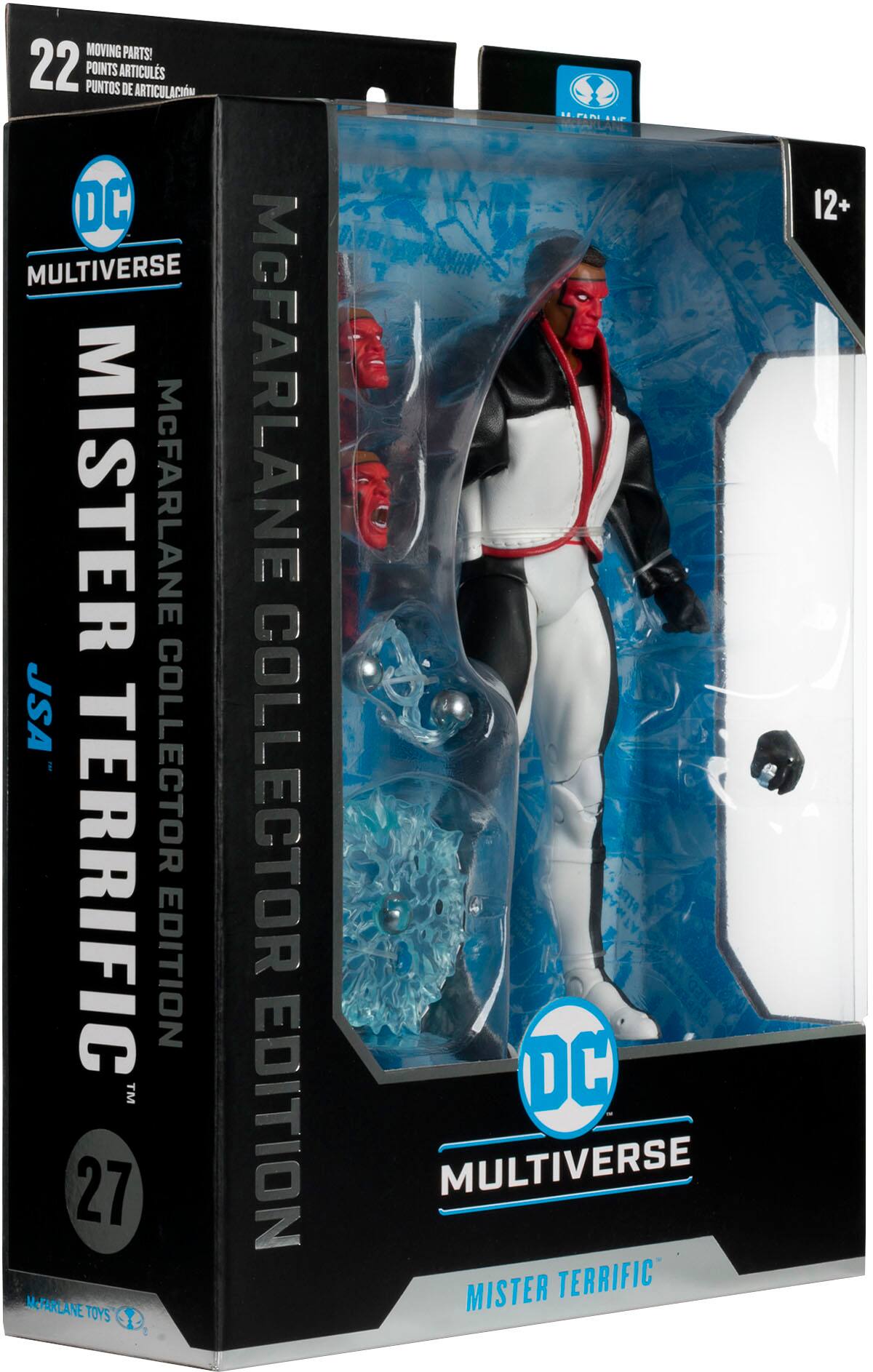 The text on the image is already grouped and correctly written. It reads: "DC Multiverse Mister McFarlane JSA Collector Terific Edition TM 27 McFarlane Toys McFarlane Collector Edition."