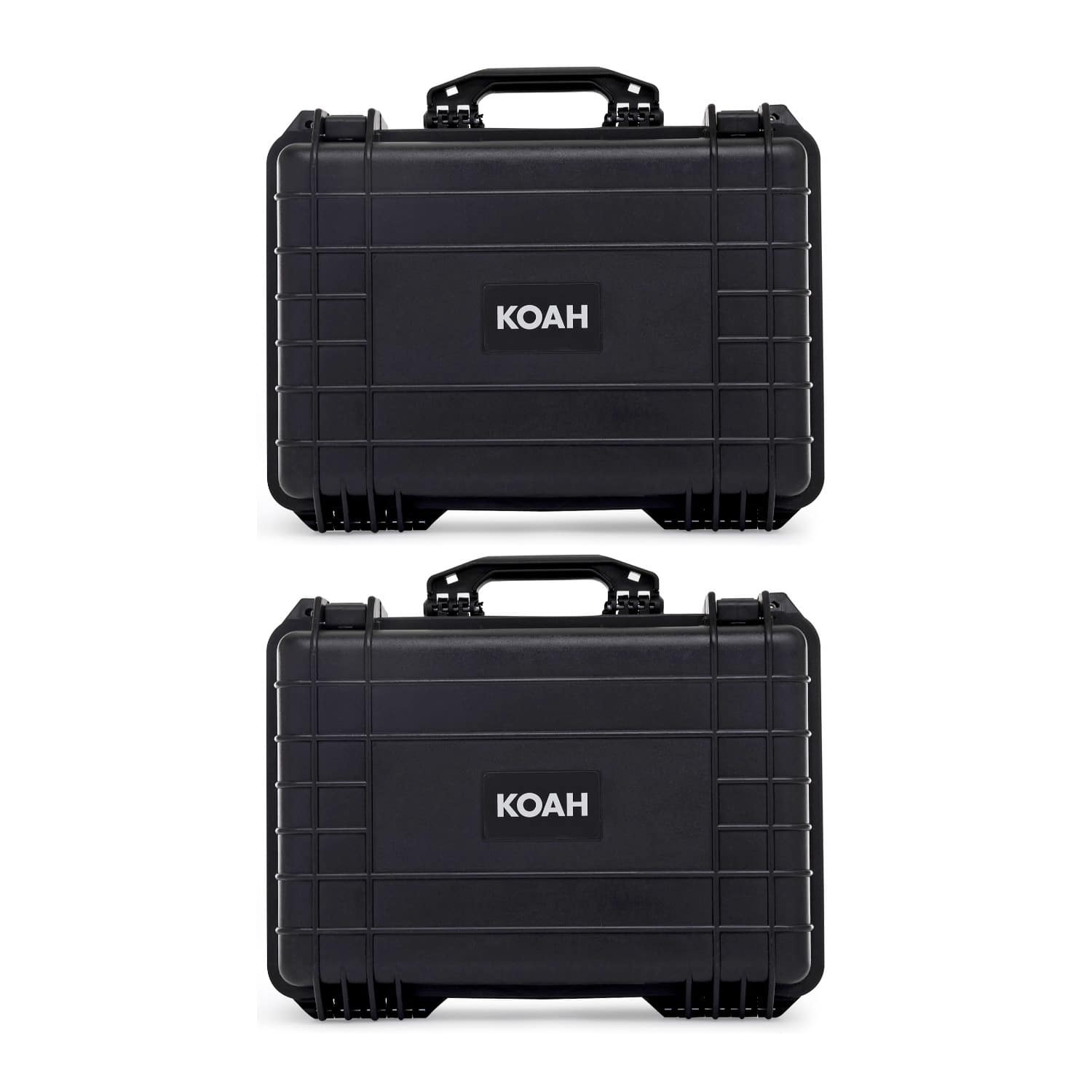 Koah - Weatherproof Hard Case with Customizable Foam (18 x 14 x 7 Inch, 2-Pack)