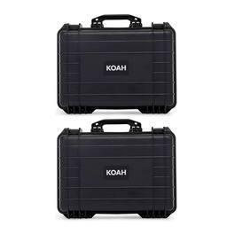 Koah - Weatherproof Hard Case with Customizable Foam (18 x 14 x 7 Inch, 2-Pack)