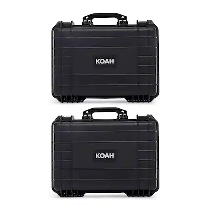 Front. Koah - Koah Weatherproof Hard Case with Customizable Foam (18 x 14 x 7 Inch, 2-Pack).