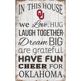 Fan Creations - Oklahoma Sooners 11'' x 19'' Team In This House Sign - Multicolor