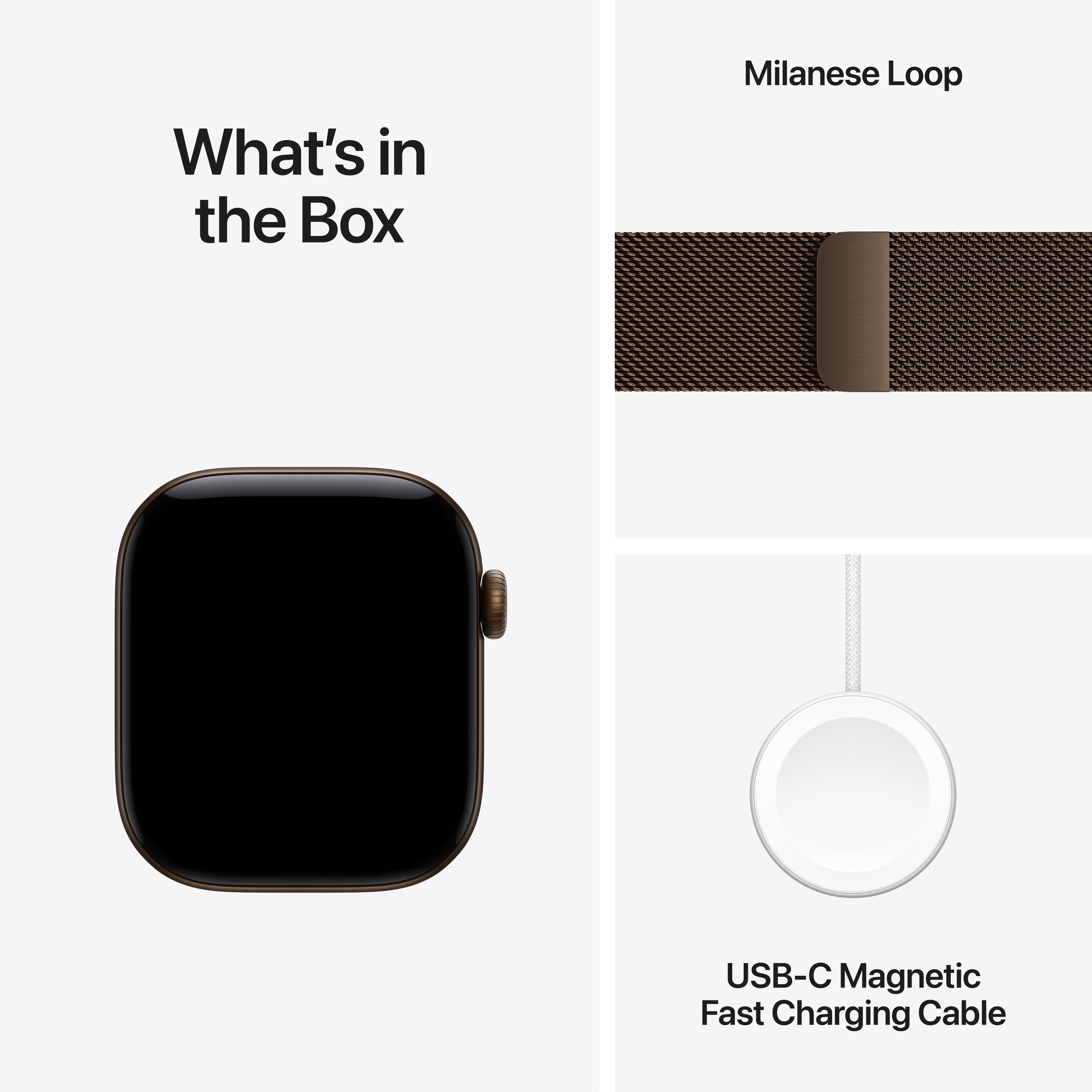 Apple Watch Series 12 (GPS) 42mm Aluminum Case with Dark Bronze Milanese Loop - Dark Bronze thumb 3