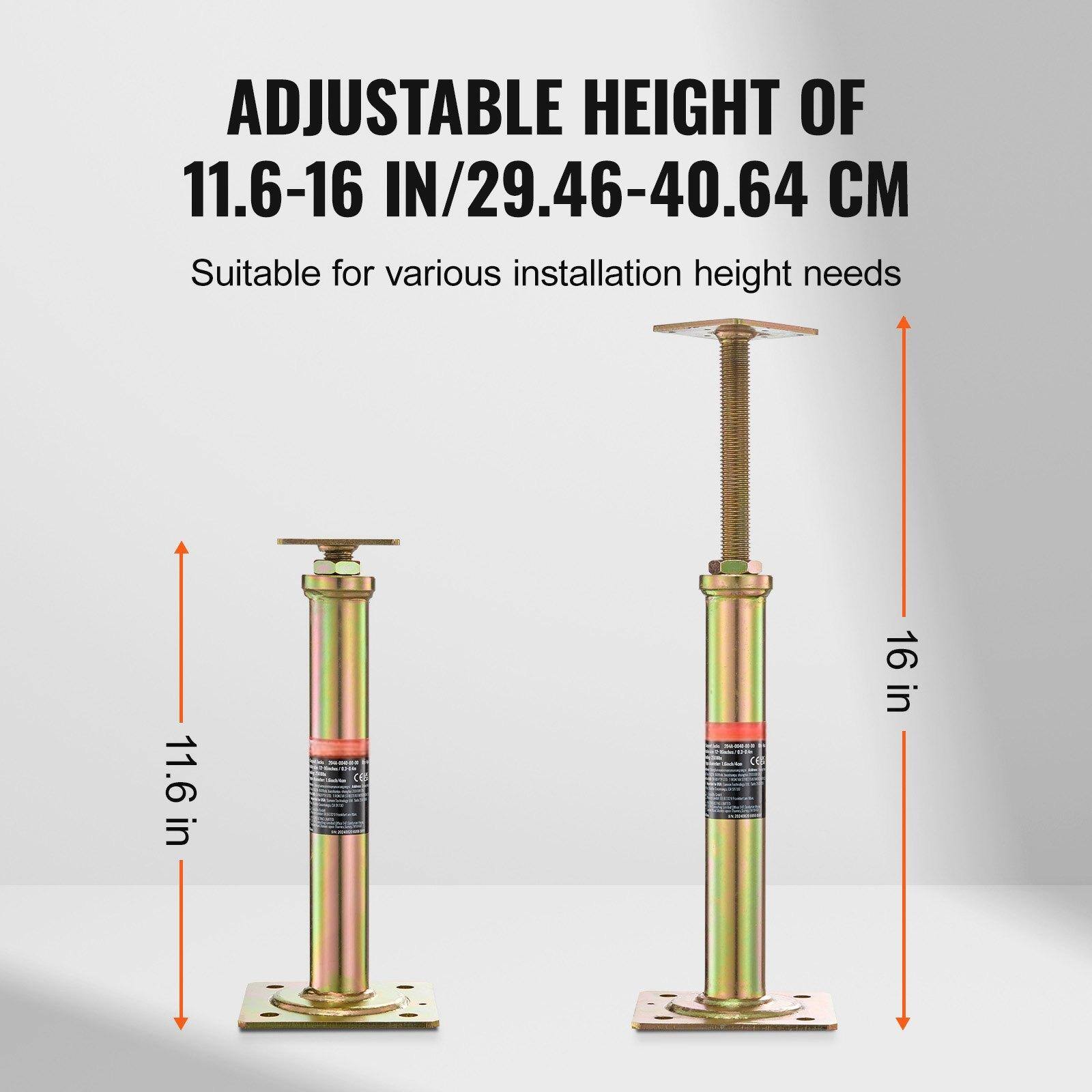 ADJUSTABLE HEIGHT OF 11.6-16 IN/29.46-40.64 CM  
Suitable for various installation height needs
