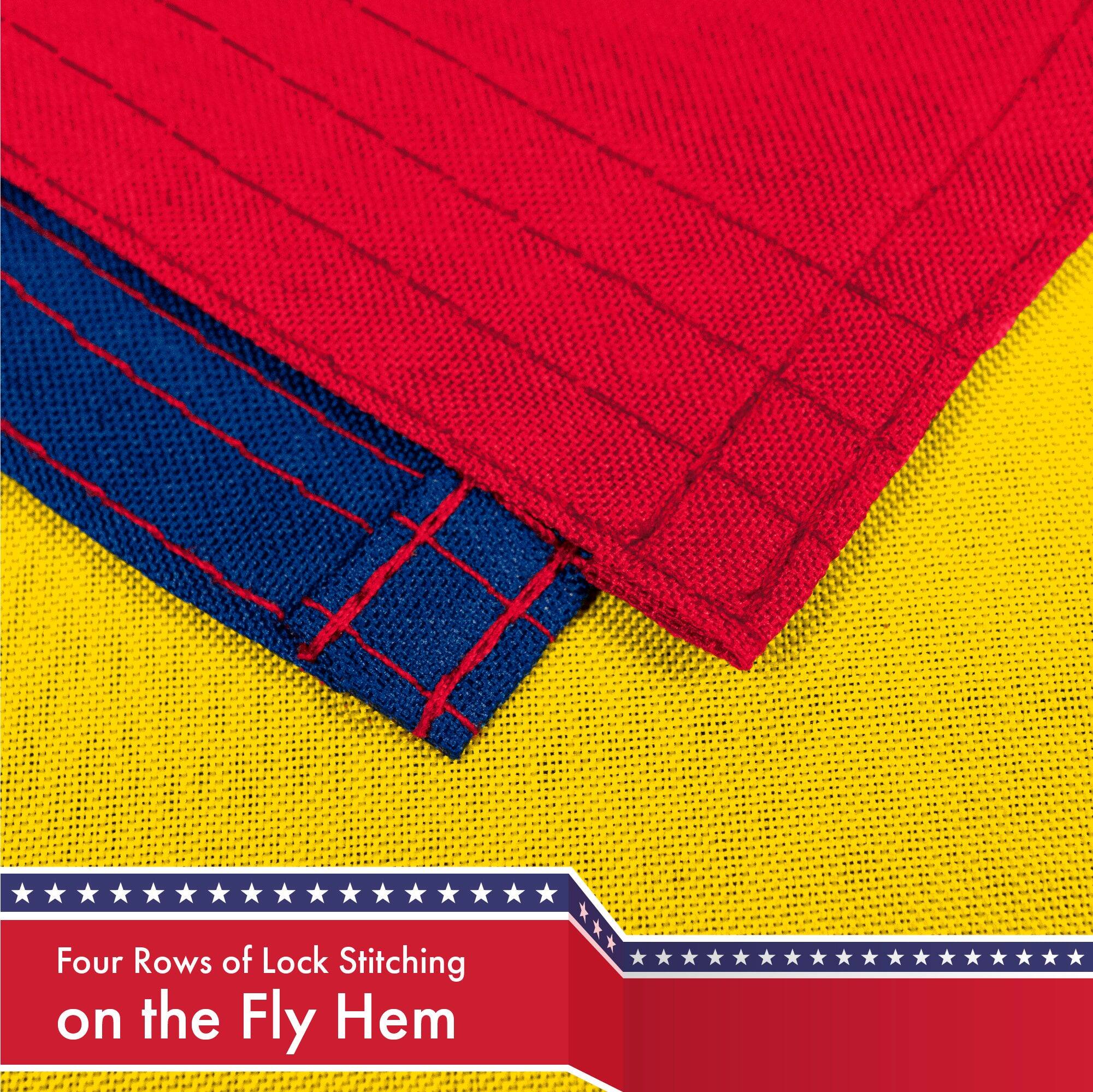 Four Rows of Lock Stitching on the Fly Hem