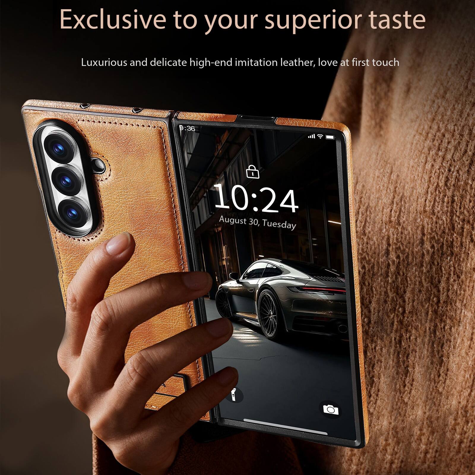 Exclusive to your superior taste  
Luxurious and delicate high-end imitation leather, love at first touch  
9:36  
10:24  
August 30, Tuesday
