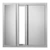 Front. VEVOR - BBQ Access Door, 24W x 24H Inch Double Outdoor Kitchen Door, Stainless Steel Flush Mount Door, Wall Vertical Door - Stainless Steel Color.