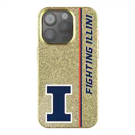 Keyscaper - NCAA - Illinois Fighting Illini iPhone Bling Case - 15 - Gold