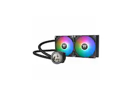 Thermaltake - TH280 V2 Ultra ARGB Sync Liquid Cooler, 2x140mm PWM Fans, 2.1" LCD - Black