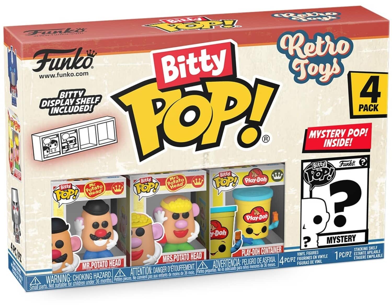 Photos - Action Figures / Transformers Funko  Bitty POP!: Retro Toys - Mr. Potato Head 4-Pack - Collectibles - Multicolor 889698754460 