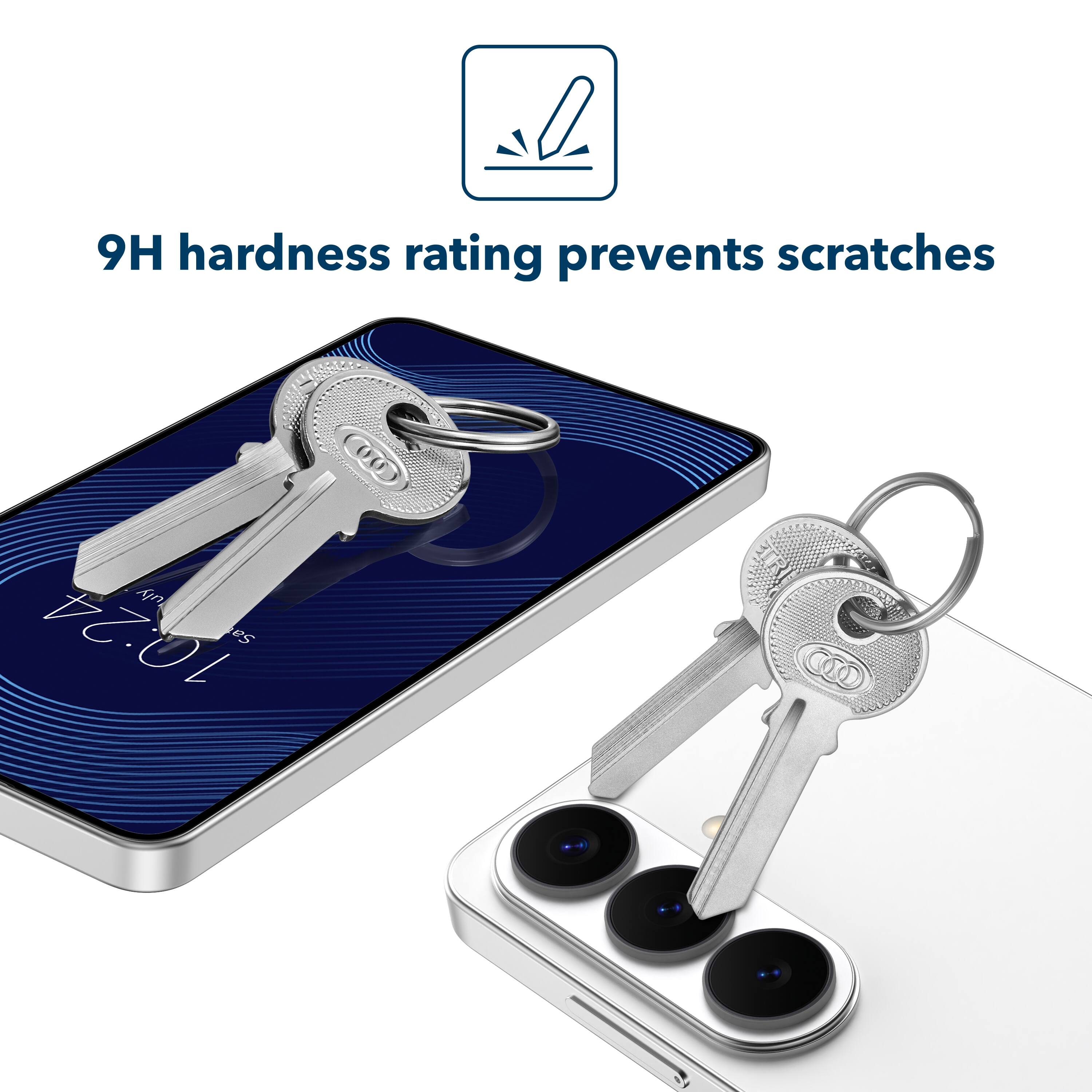 9H hardness rating prevents scratches
