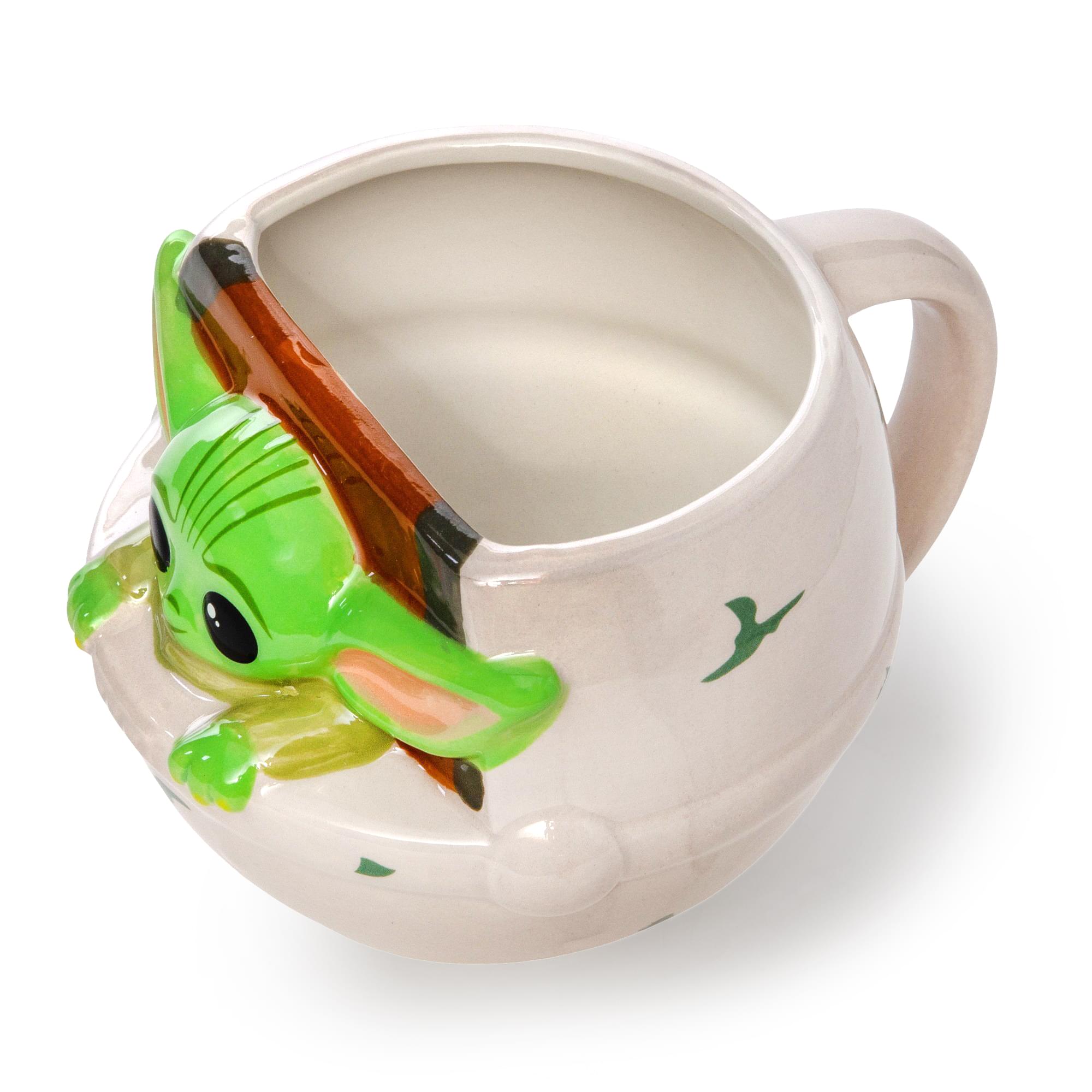 Alt View 1. Silver Buffalo - Star Wars: The Mandalorian The Child Sculpted Ceramic Mug | Holds 20 Ounces - Green.