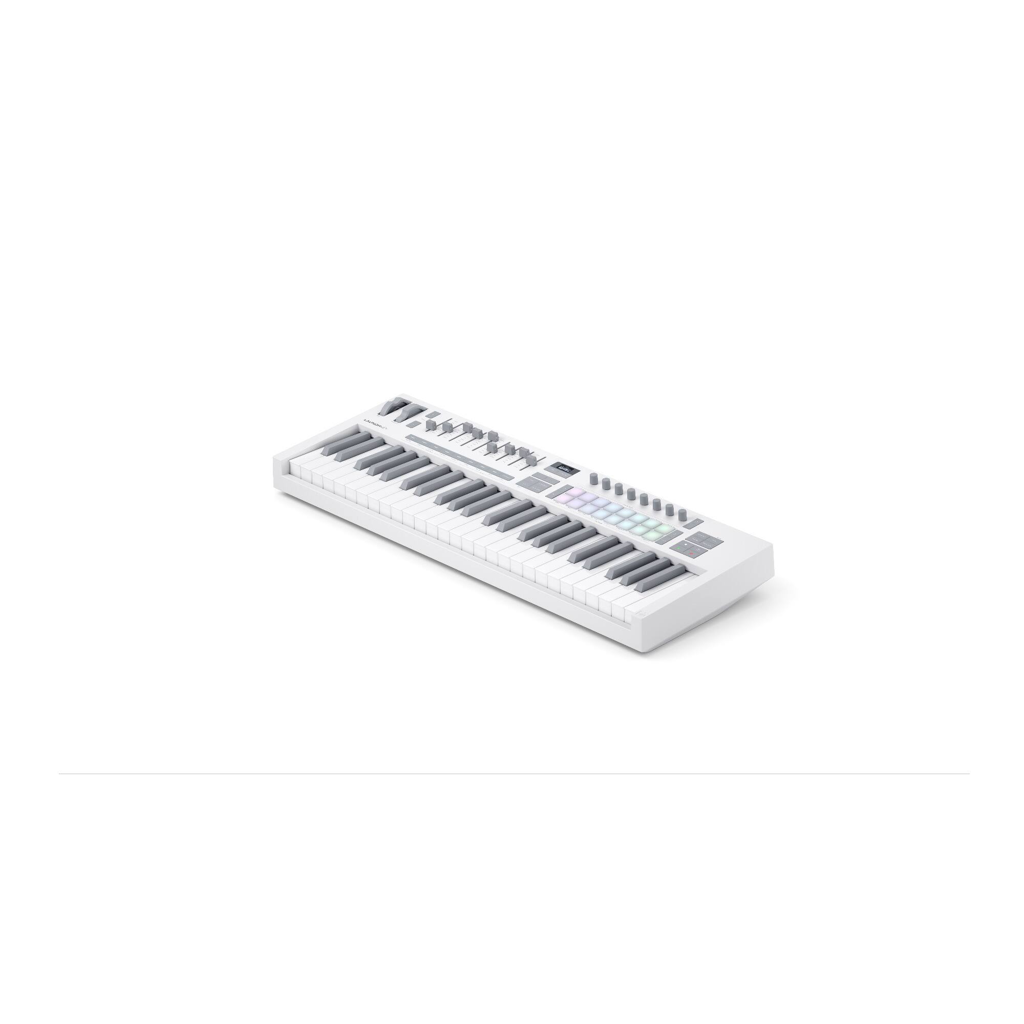 Back. Novation - Novation Launchkey 49 MK4 Semi-Weighted, USB, MIDI Keyboard Controller - White.