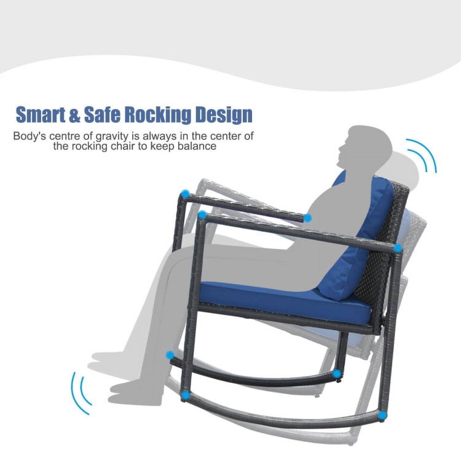 Smart & Safe Rocking Design  
Body's centre of gravity is always in the center of the rocking chair to keep balance