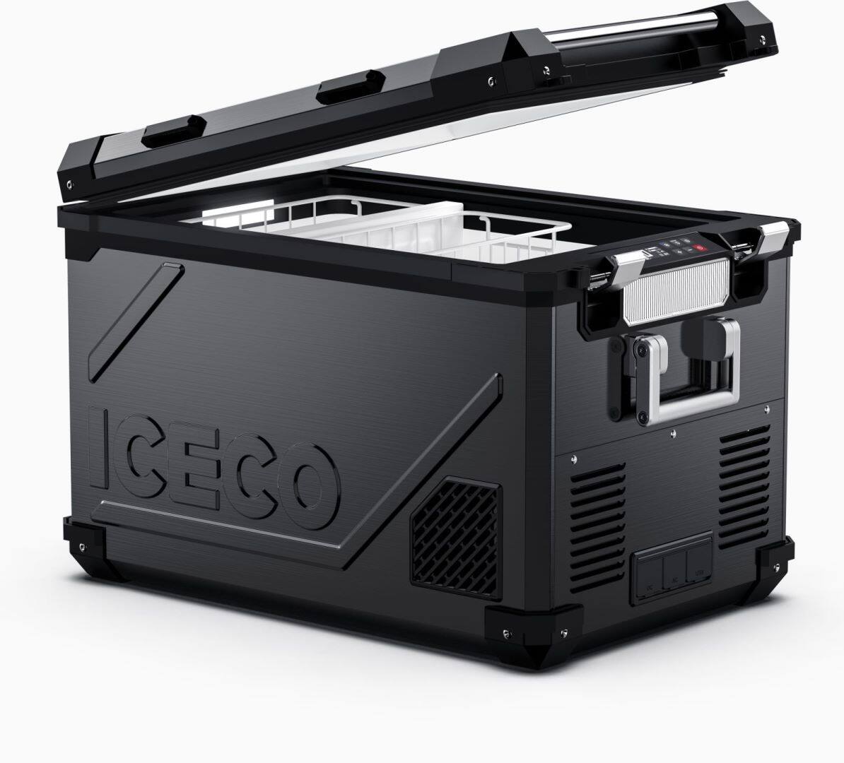 Back. ICECO - APL55 Aluminum Dual Zone 58QT Portable Cooler Black - Black.