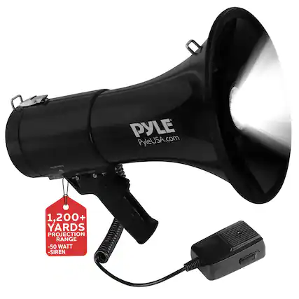 PYLE PyleUSA.com, 1,200+ YARDS PROJECTION RANGE -50 WATT -SIREN