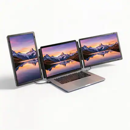 Front. INVZI - INVZI MagHub Dual 16” Portable Screen Extender.